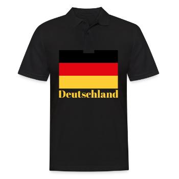 Deutschland Deutschland Flagge German Pride - - Männer Poloshirt - Schwarz - Vorne - Kai (181cm)