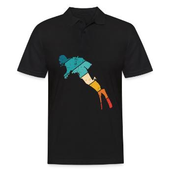 Vintage Taucher Ocean Diver Tauchsport Geschenk - Männer Poloshirt - Schwarz - Vorne - Kai (181cm)