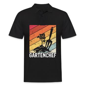 Gartenchef Gärtner Gartenarbeit Hobby Garten Spruc - Männer Poloshirt - Schwarz - Vorne - Kai (181cm)