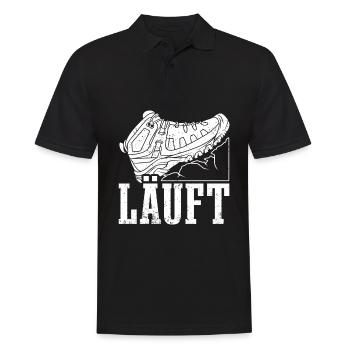 Läuft Wanderschuhe für Wanderer Wandern - Männer Poloshirt - Schwarz - Vorne - Kai (181cm)