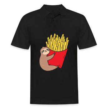 Pommes Frites Pommes Geschenk Pommes Fritten Spruc - Männer Poloshirt - Schwarz - Vorne - Kai (181cm)