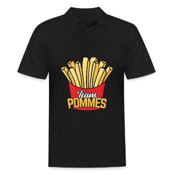 Pommes Frites Pommes Liebhaber Fast Food Pommes Ge - Männer Poloshirt - Schwarz - Vorne - Kai (181cm)