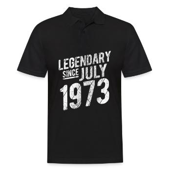 50th Birthday Gift Legendary Since July 1973 50 Ye - Männer Poloshirt - Schwarz - Vorne - Kai (181cm)