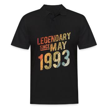 30th Birthday Gift Legendary Since May 1993 30 Yea - Männer Poloshirt - Schwarz - Vorne - Kai (181cm)