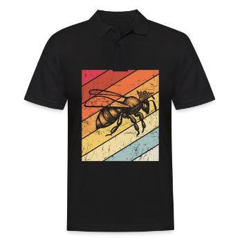Bienenkönigin Geschenk für Hobby Imker Bienenvolk - Männer Poloshirt - Schwarz - Vorne - Kai (181cm)