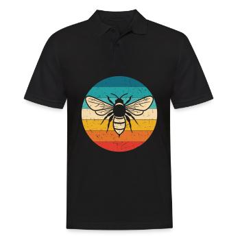 Vintage Bienen Flüsterer Bee Imker Bienen Geschenk - Männer Poloshirt - Schwarz - Vorne - Kai (181cm)