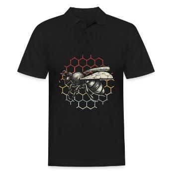 Vintage Bienen Flüsterer Bee Imker Bienen Geschenk - Männer Poloshirt - Schwarz - Vorne - Kai (181cm)