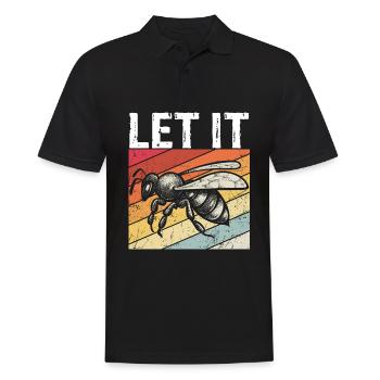 Let It Bee Bienen Flüsterer - Imker Biene Imkerei - Männer Poloshirt - Schwarz - Vorne - Kai (181cm)