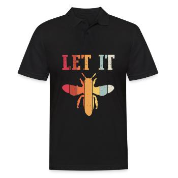 Let It Bee Bienen Flüsterer - Imker Biene Imkerei - Männer Poloshirt - Schwarz - Vorne - Kai (181cm)