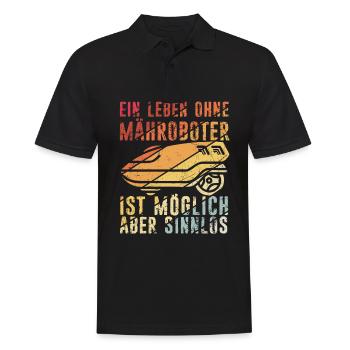 Mähroboter Garten Rasenroboter Mäher Gärtner Mähen - Männer Poloshirt - Schwarz - Vorne - Kai (181cm)