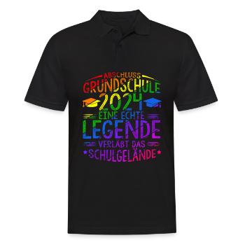 Grundschule Eine Legende Grundschule Abschluss 202 - Männer Poloshirt - Schwarz - Vorne - Kai (181cm)
