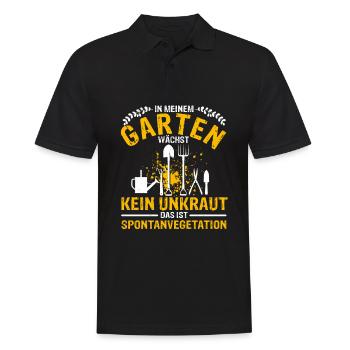 Gärtner Garten Kein Ukraut Kleingarten Geschenk fü - Männer Poloshirt - Schwarz - Vorne - Kai (181cm)