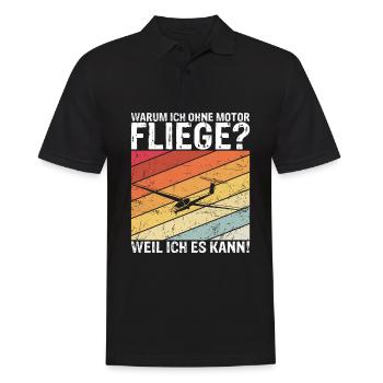 Segelfliegen Ohne Motor Motiv Extremsportler Segel - Männer Poloshirt - Schwarz - Vorne - Kai (181cm)