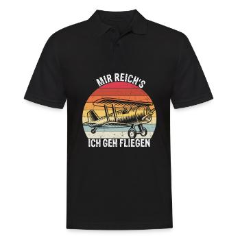 Mir Reichts Ich Geh Helikopter fliegen - Hubschrau - Männer Poloshirt - Schwarz - Vorne - Kai (181cm)