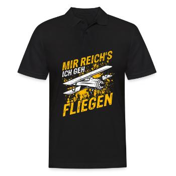 Helikopter Hubschrauber Spruch Abheben Flugzeug He - Männer Poloshirt - Schwarz - Vorne - Kai (181cm)