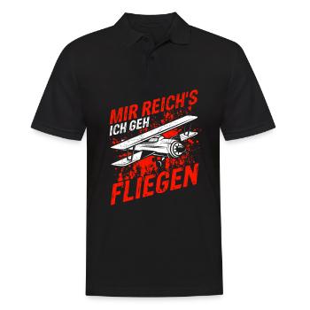 Mir Reichts Ich Geh Helikopter fliegen - Heli Flie - Männer Poloshirt - Schwarz - Vorne - Kai (181cm)