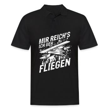 Mir Reichts Ich Geh Helikopter fliegen - Helikopte - Männer Poloshirt - Schwarz - Vorne - Kai (181cm)