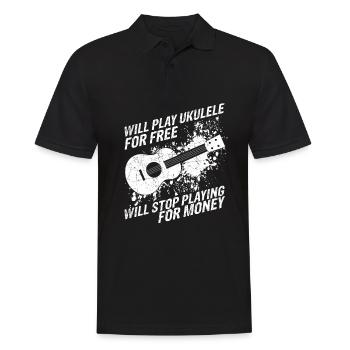 Ukulele Gitarre Musik Konzert Gitarrist Geschenk f - Männer Poloshirt - Schwarz - Vorne - Kai (181cm)