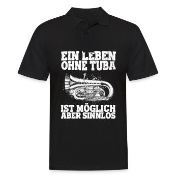 Ein Leben Ohne Tuba Ist Möglich Aber Sinnlos Tubas - Männer Poloshirt - Schwarz - Vorne - Kai (181cm)