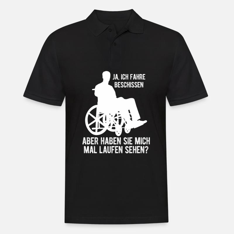 Rollstuhl Rollstuhlfahrer Geschenkidee Design Roll - Männer Poloshirt - Schwarz