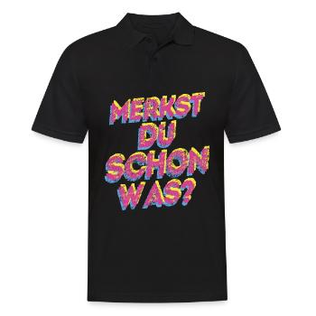 Merkst Du Schon Was - Festival Musik Party Techno - Männer Poloshirt - Schwarz - Vorne - Kai (181cm)
