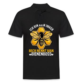Ich Bin Kein Imker Mich Nennt Man Bienenboss Biene - Männer Poloshirt - Schwarz - Vorne - Kai (181cm)