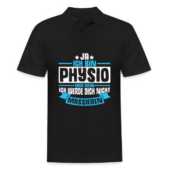 Physiotherapeut Sport Therapeut Spruch Geschenk Ph - Männer Poloshirt - Schwarz - Vorne - Kai (181cm)