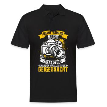 Kamera Fotografie Spruch Lichtbildner Geschenk Fot - Männer Poloshirt - Schwarz - Vorne - Kai (181cm)