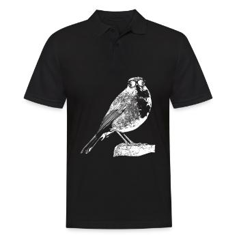 Rotkehlchen Vogel Naturfans Sonnenbrille Tierliebh - Männer Poloshirt - Schwarz - Vorne - Kai (181cm)