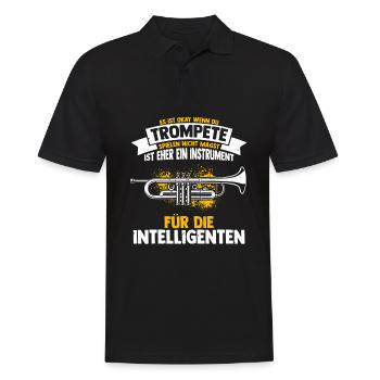 Trompete für Intelligente Spruch Geschenk Trompete - Männer Poloshirt - Schwarz - Vorne - Kai (181cm)