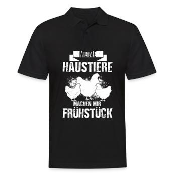 Hühner Landwirt Traktor Agrar Landwirtschaft Spruc - Männer Poloshirt - Schwarz - Vorne - Kai (181cm)
