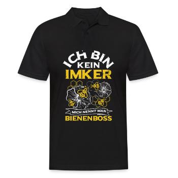 Ich Bin Kein Imker Mich Nennt Man Bienenboss Biene - Männer Poloshirt - Schwarz - Vorne - Kai (181cm)