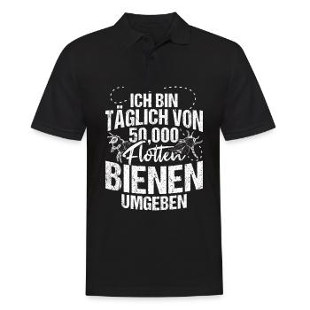 Ich Bin Kein Imker Mich Nennt Man Bienenboss Biene - Männer Poloshirt - Schwarz - Vorne - Kai (181cm)