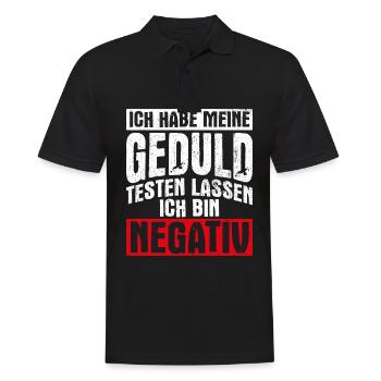 Ungeduldig Sarkasmus Keine Geduld Geschenk Ungedul - Männer Poloshirt - Schwarz - Vorne - Kai (181cm)