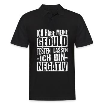 Ungeduldig Sarkasmus Keine Geduld Geschenk Ungedul - Männer Poloshirt - Schwarz - Vorne - Kai (181cm)