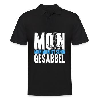 Es Heißt Moin. Moin Moin Ist Schon Gesabbel Ostfri - Männer Poloshirt - Schwarz - Vorne - Kai (181cm)
