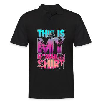 This is My Hawaiian Shirt Beach Sunglasses Vacatio - Männer Poloshirt - Schwarz - Vorne - Kai (181cm)