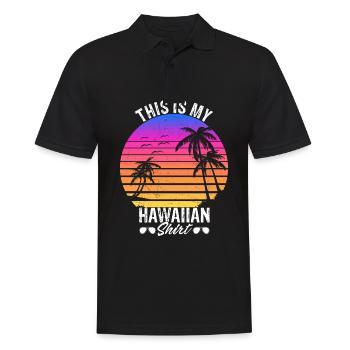 This is My Hawaiian Shirt Beach Sunglasses Summer - Männer Poloshirt - Schwarz - Vorne - Kai (181cm)
