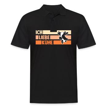 Kuh Landwirt Bauernhof Kühe - Männer Poloshirt - Schwarz - Vorne - Kai (181cm)