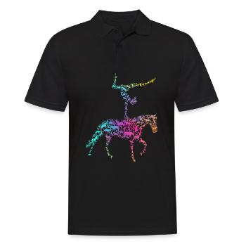 Voltigieren Reiten Pferd Spruch Reiter Reitverein - Männer Poloshirt - Schwarz - Vorne - Kai (181cm)
