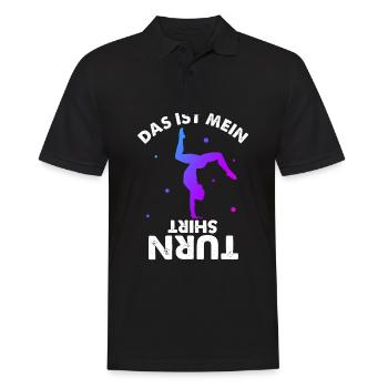 Turnen Gymnsatik Turnsport Trainer Sportverein Tur - Männer Poloshirt - Schwarz - Vorne - Kai (181cm)