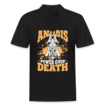 Anubis Power Over Death Gott Des Todes Geschichtsf - Männer Poloshirt - Schwarz - Vorne - Kai (181cm)