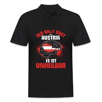 Der Arzt Sagt Austria Es Ist Unheilbar Österreich - Männer Poloshirt - Schwarz - Vorne - Kai (181cm)