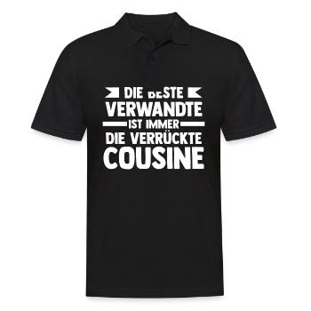 Cousinen Cousine - Männer Poloshirt - Schwarz - Vorne - Kai (181cm)