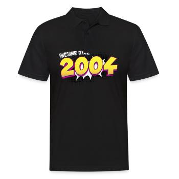 Retro 19th birthday in Pop Art Comic Book Style - Men's Polo Shirt - black - Front - Kai (181cm)