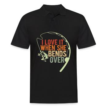 Hameçon Poisson Brochet Pêcheur Nature Pêcheur - Polo Homme - noir - Devant - Kai (181cm)