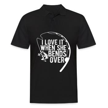 Hameçon Poisson Brochet Pêcheur Nature Mer - Polo Homme - noir - Devant - Kai (181cm)