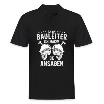 Handweker Bauherr Handwerker Hausbau Bauleiter Bau - Männer Poloshirt - Schwarz - Vorne - Kai (181cm)