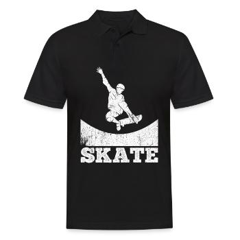 Skateboard Skateboarding Skater Vintage Boarder Sk - Men's Polo Shirt - black - Front - Kai (181cm)