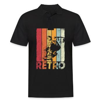 Skateboard Skateboarding Retro Boarder Stunt Fun S - Männer Poloshirt - Schwarz - Vorne - Kai (181cm)